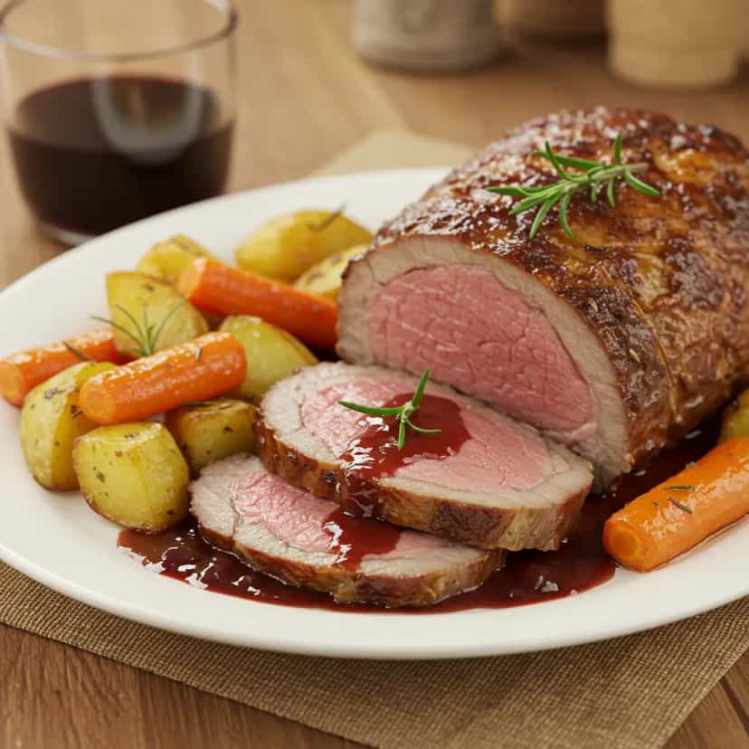 Foto deliciosa de Carré ao forno pronta para servir - Carnes & Frango