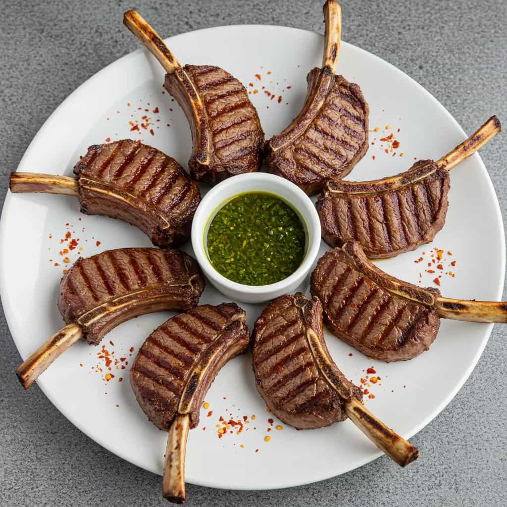 Carré de Cordeiro com Molho de Iogurte e Alecrim