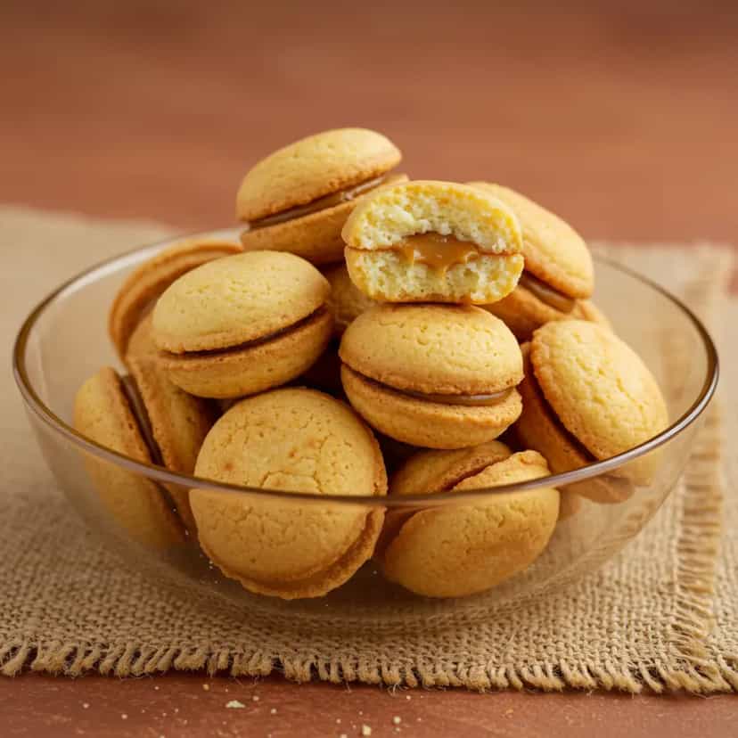 Foto deliciosa de Casadinhos de Manteiga e Doce de Leite pronta para servir - Outras Receitas