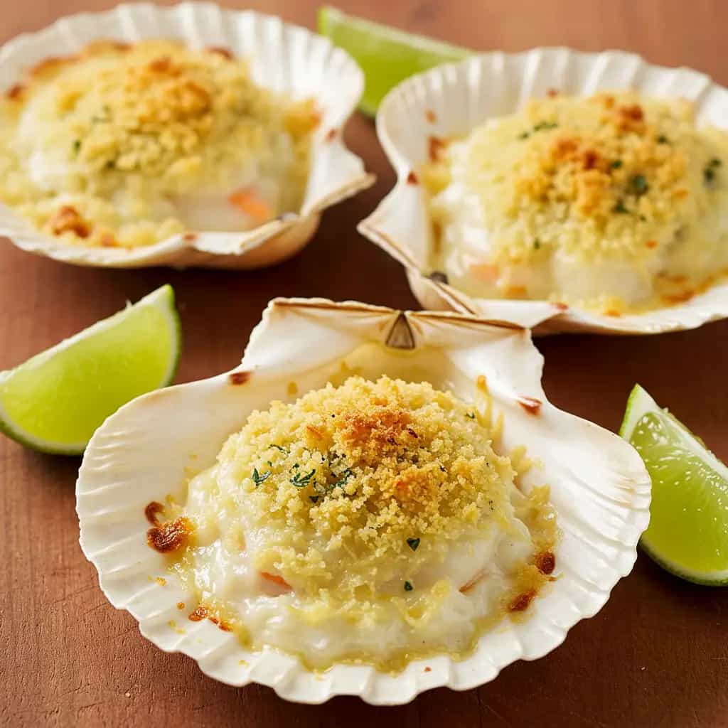 Casquinha de frutos do mar gratinada