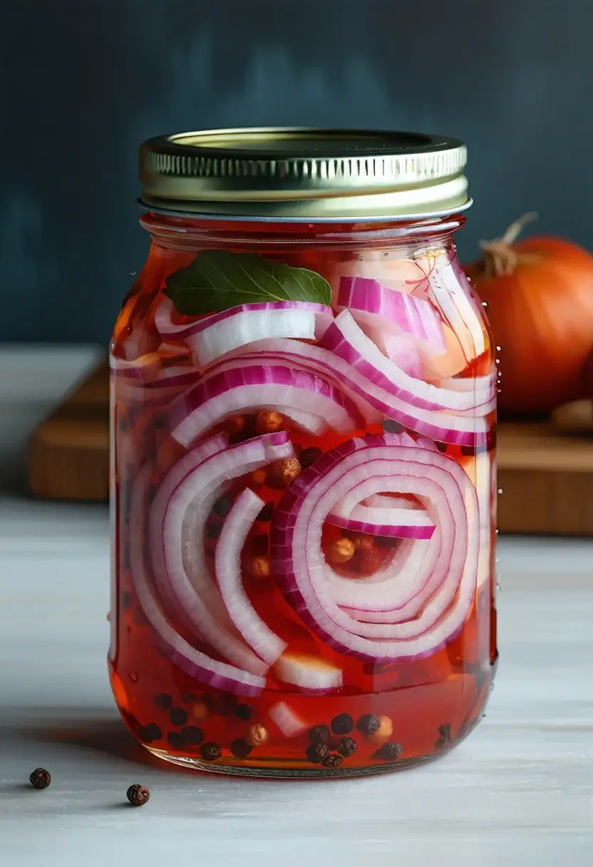 Cebola Roxa em Conserva Rápida