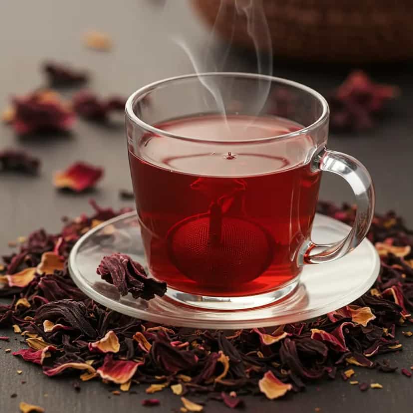 Foto deliciosa de Chá Funcional: Hibisco, Cavalinha e Canela pronta para servir - Bebidas Quentes