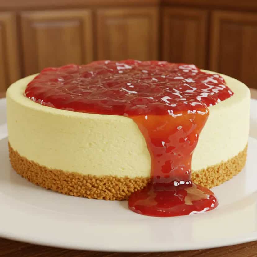 Foto deliciosa de Cheesecake de goiabada pronta para servir - Tortas & Tortinhas