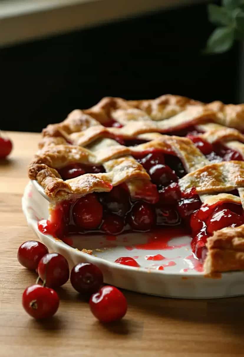Foto deliciosa de Torta de Cereja pronta para servir - Tortas & Tortinhas