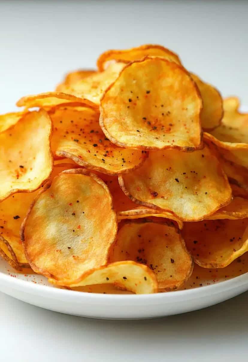 Foto deliciosa de Chips de Batata Doce na Airfryer pronta para servir - Chips & Biscoitos