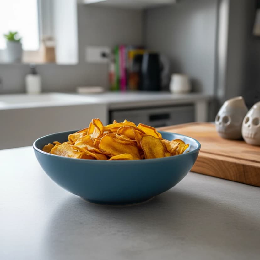 Foto deliciosa de Chips de Mandioquinha Crocante pronta para servir