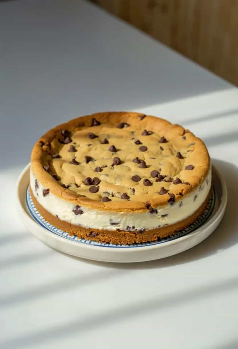 Foto deliciosa de Cheesecake de Biscoito com Chocolate pronta para servir - Tortas & Tortinhas