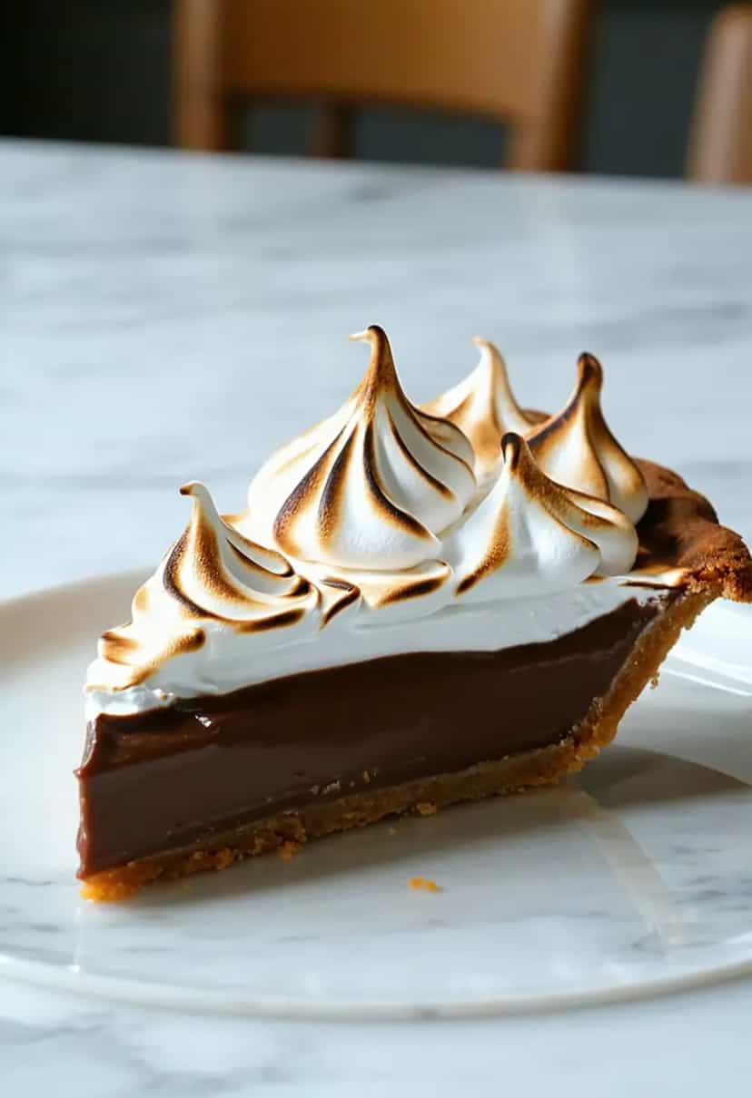Foto deliciosa de Torta de Merengue de Chocolate pronta para servir - Tortas & Tortinhas