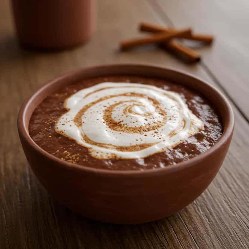 Foto deliciosa de Chocolate quente simples pronta para servir - Bebidas Quentes