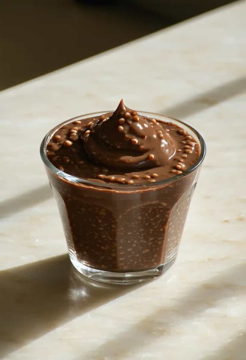 Foto deliciosa de Pudim de Tapioca com Chocolate pronta para servir - Pudins & Cremes