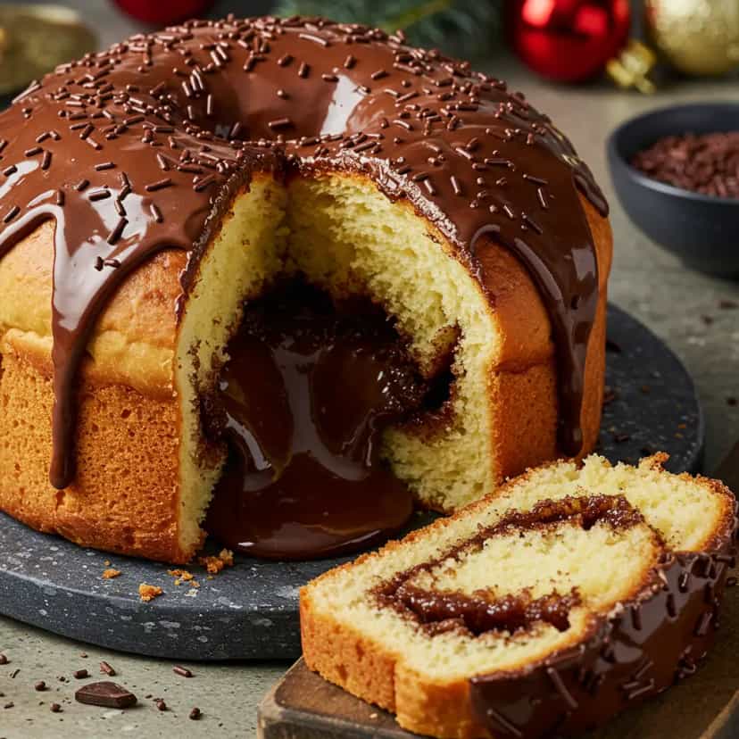 Foto deliciosa de Chocotone Caseiro Recheado com Brigadeiro pronta para servir - Bolos & Cupcakes