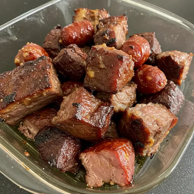 Churrasco de Costela e Linguiça na Panela de Pressão