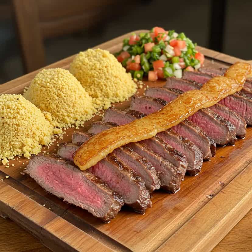 Foto deliciosa de Churrasco Gaúcho com Picanha pronta para servir - Carnes & Frango
