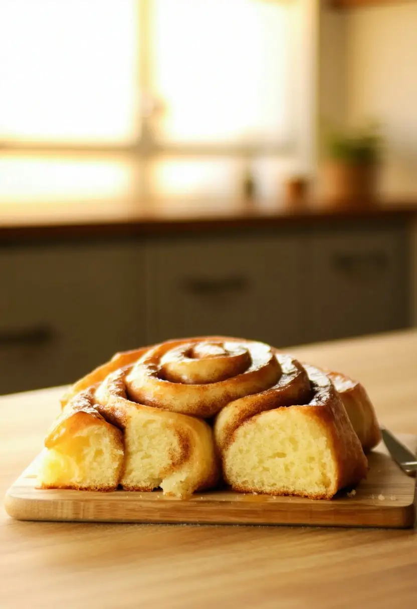 Foto deliciosa de Bolo de Rolinho de Canela pronta para servir - Outras Receitas
