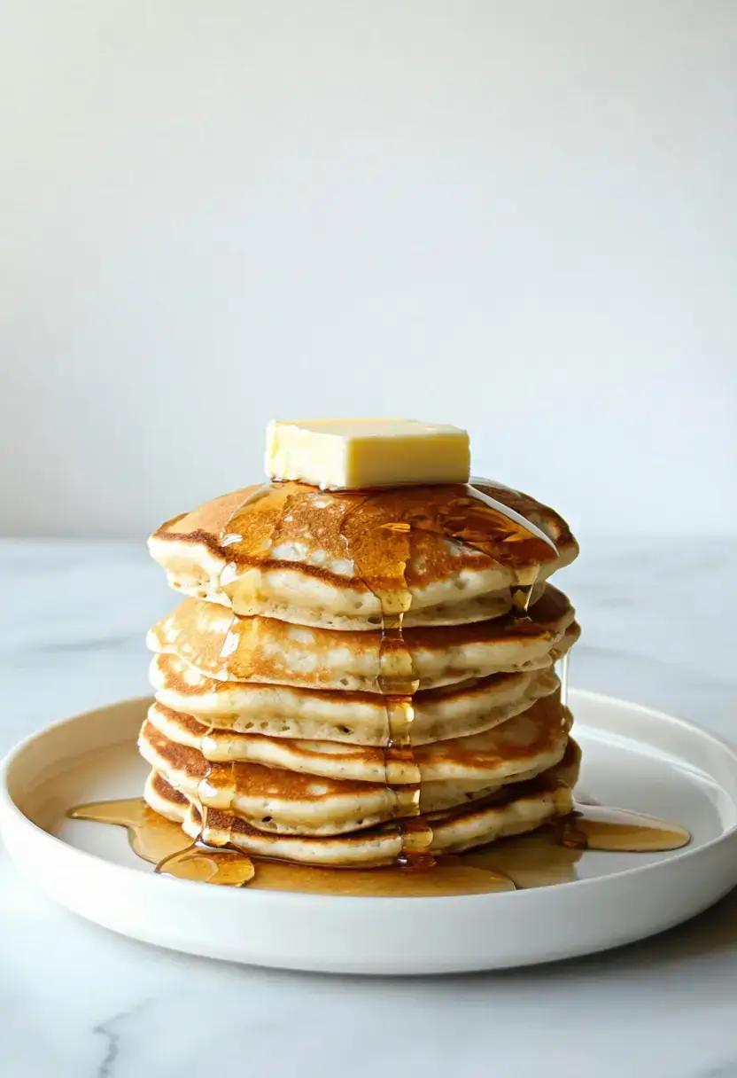 Foto deliciosa de Panquecas Clássicas de Leite Azedo pronta para servir - Panquecas & Waffles