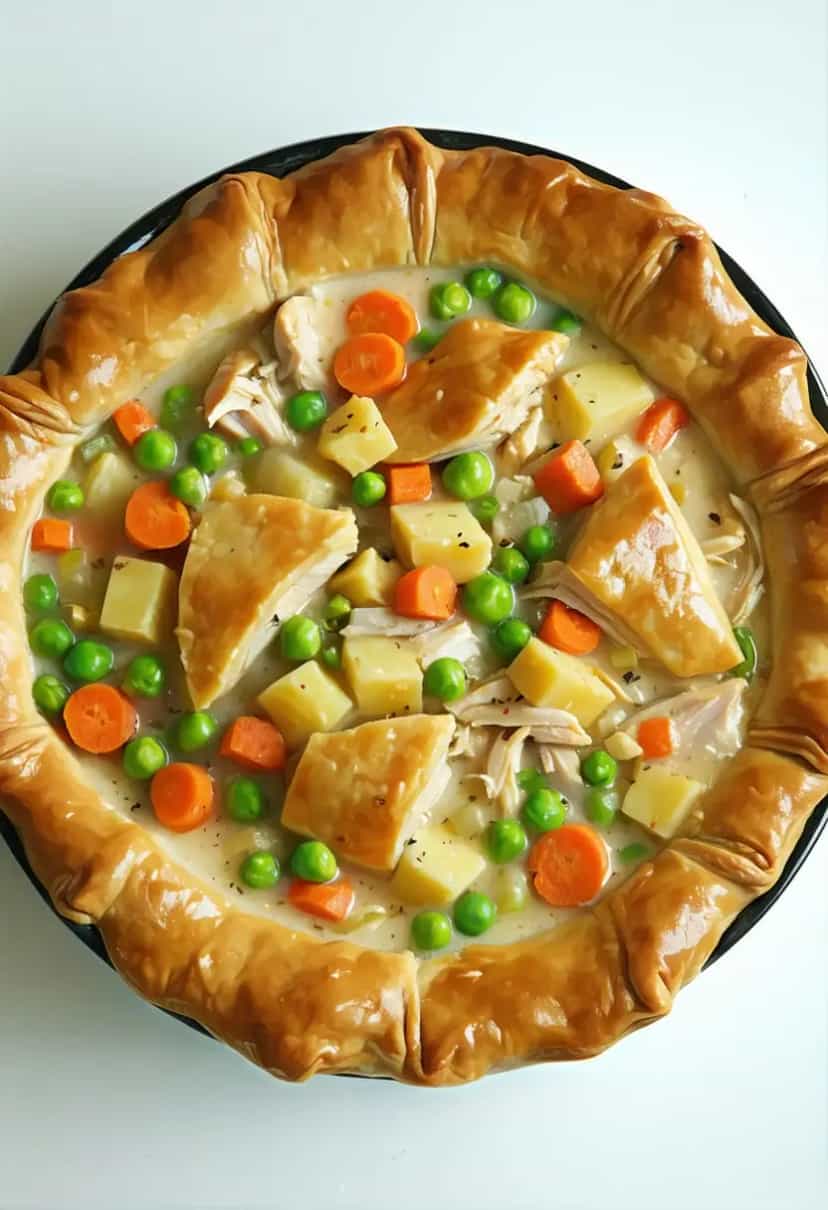 Foto deliciosa de Torta de Frango Clássica pronta para servir - Tortas Salgadas