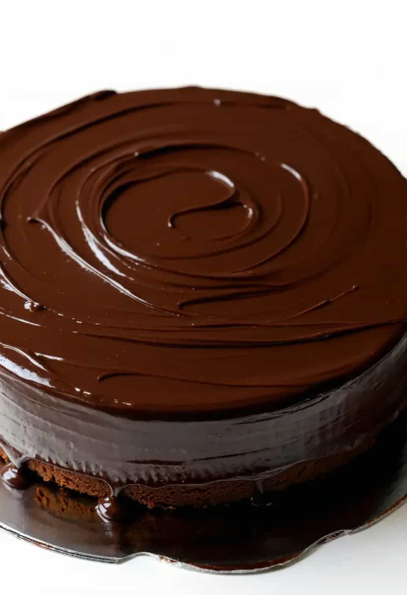 Foto deliciosa de Cobertura de Chocolate com Creme de Leite pronta para servir - Pudins & Cremes