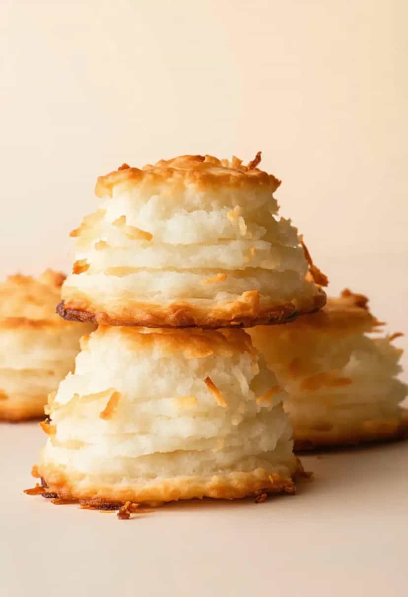 Foto deliciosa de Macaroons de Coco pronta para servir - Brownies & Cookies