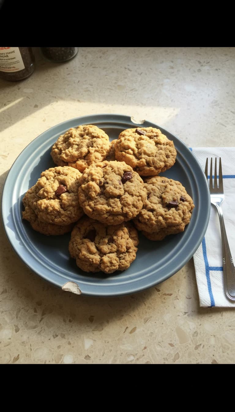 Cookies de Aveia e Chocolate Meio Amargo
