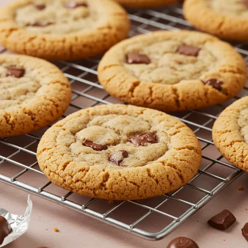 Foto deliciosa de Cookies Sonho de Valsa e Ouro Branco pronta para servir - Brownies & Cookies