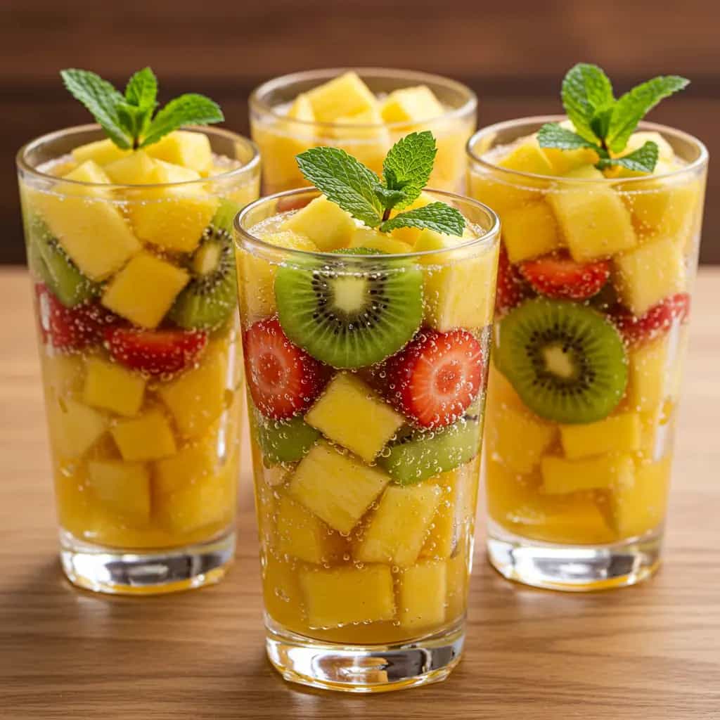 Coquetel de frutas sem álcool