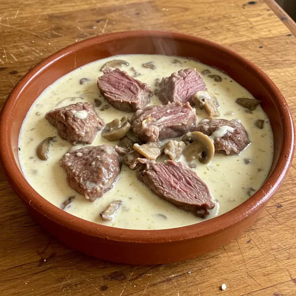 Cordeiro Cremoso ao Molho Branco