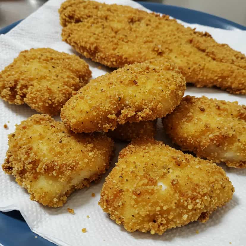 Foto deliciosa de Corvina Frita ao Estilo Brasileiro pronta para servir - Peixes & Frutos do Mar