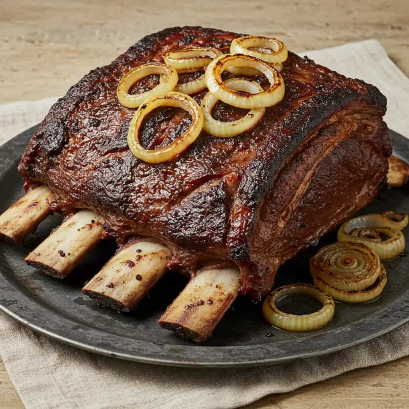 Foto deliciosa de Costela Bovina Assada no Bafo pronta para servir - Carnes & Frango