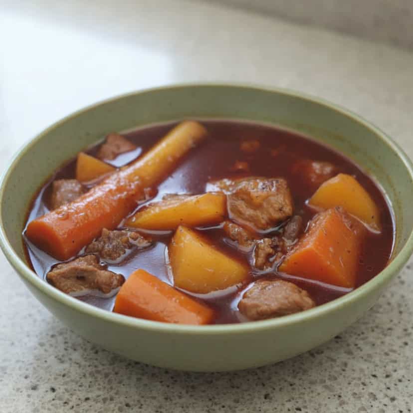 Foto deliciosa de Costela Bovina com Mandioca na Panela de Pressão pronta para servir - Carnes & Frango