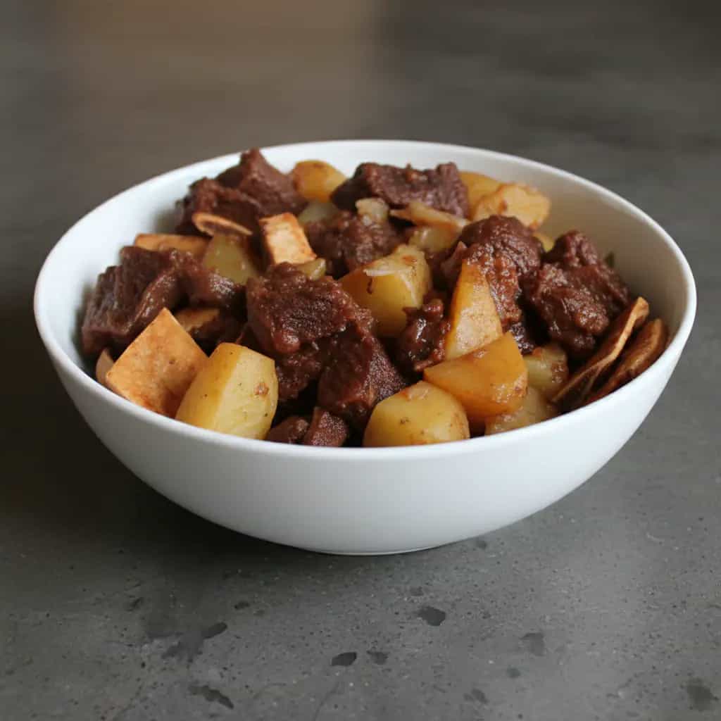 Costela de boi com batatas