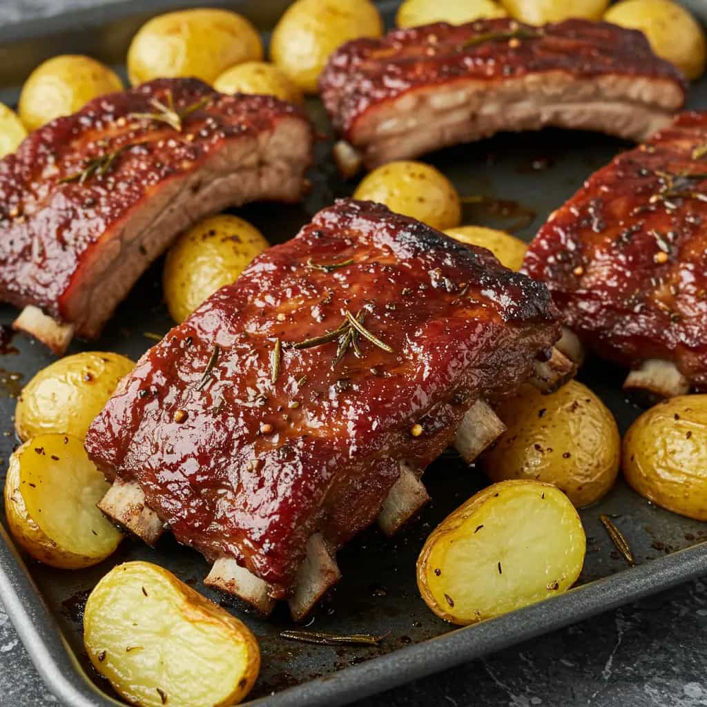 Costela Suína ao Vinho Tinto com Mostarda