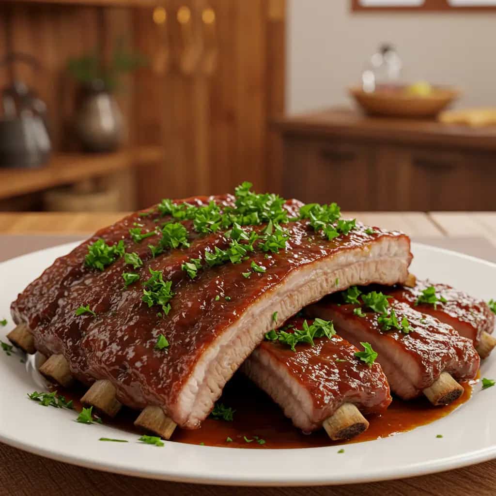 Costelinha de porco ao barbecue fácil