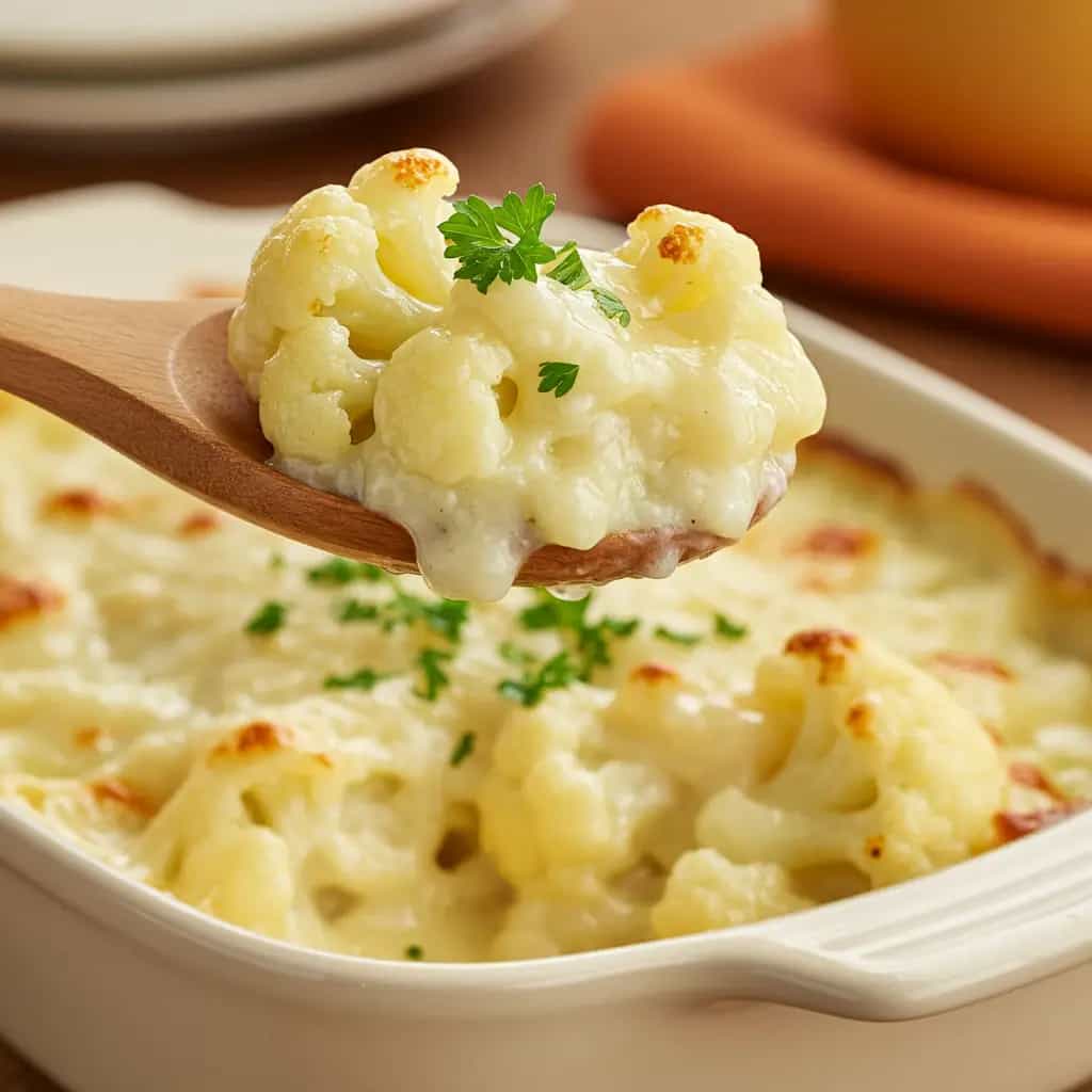 Couve-flor Gratinada ao Leite de Coco