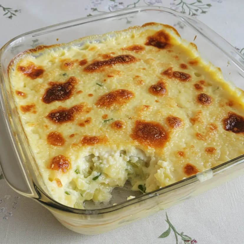 Couve-flor gratinada ao molho branco