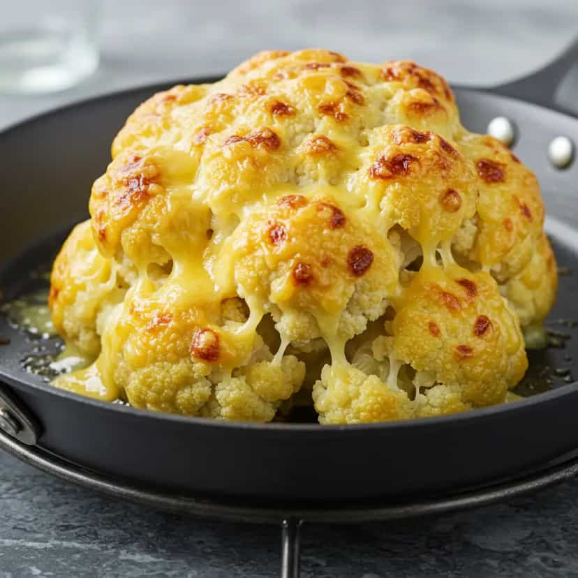Foto deliciosa de Couve-flor Gratinada ao Parmesão pronta para servir - Almoço & Jantar