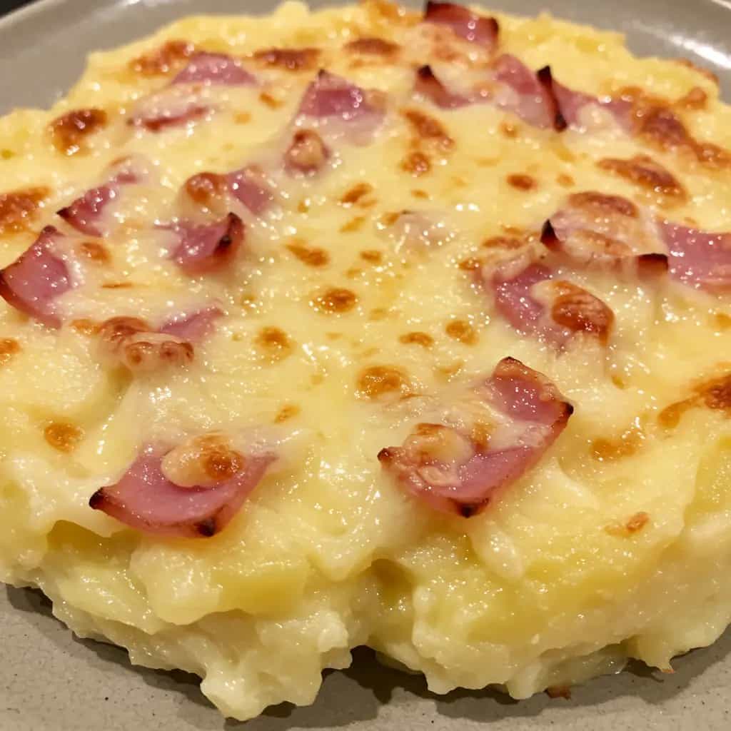 Couve-flor Gratinada com Molho Branco e Presunto