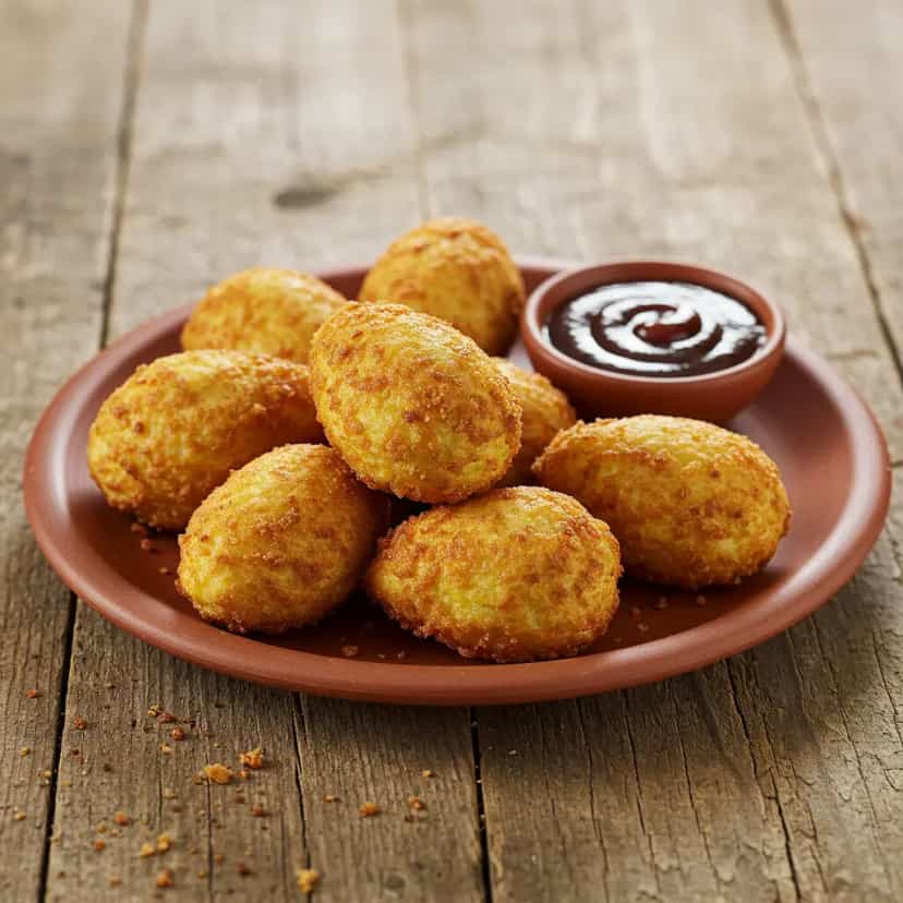 Foto deliciosa de Coxinhas de Asa Crocantes com Molho Agridoce pronta para servir - Carnes & Frango