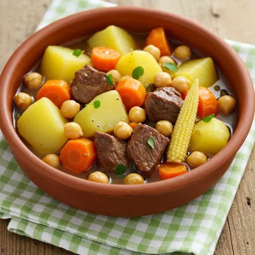 Foto deliciosa de Cozido Baiano Completo: Uma Festa de Sabores pronta para servir - Pratos Brasileiros Icônicos