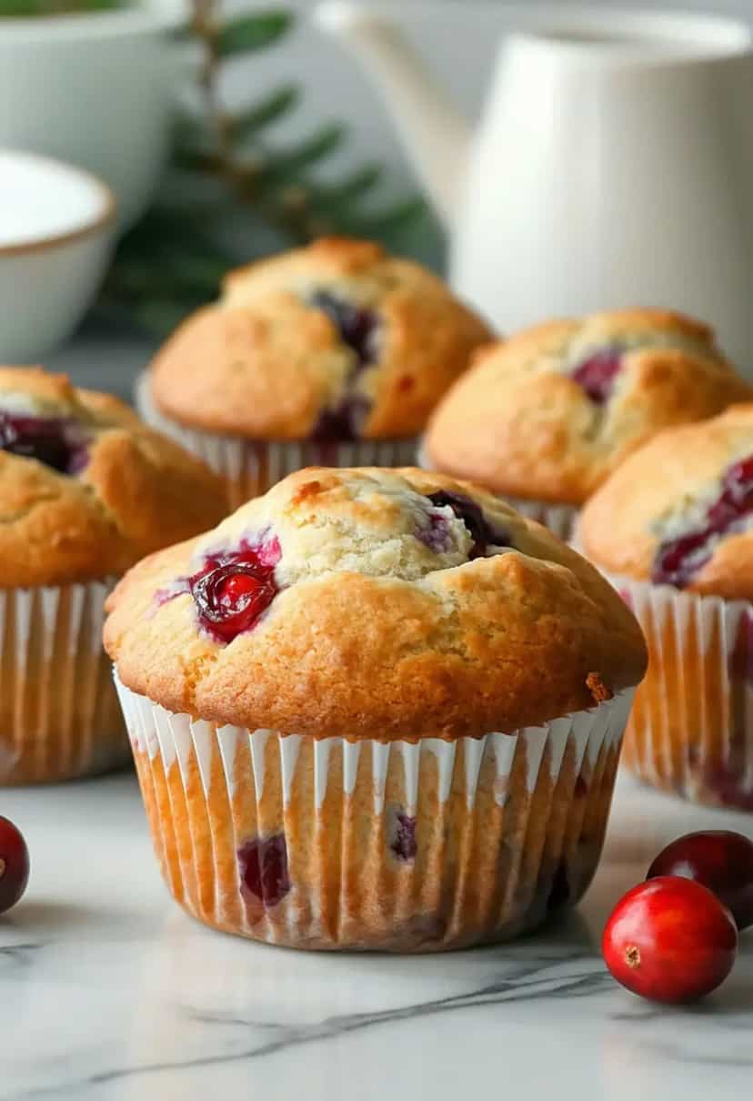 Foto deliciosa de Muffins de Cranberry pronta para servir - Outras Receitas