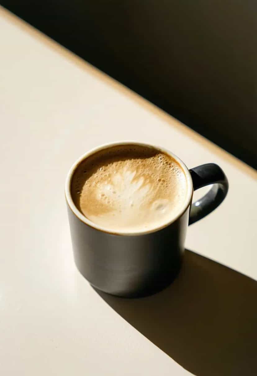 Foto deliciosa de Cappuccino Quente Cremoso pronta para servir - Bebidas Quentes