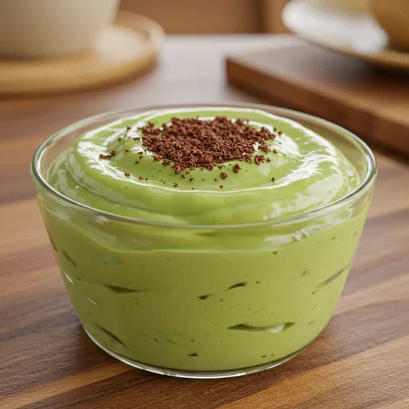 Foto deliciosa de Creme de Abacate pronta para servir - Pudins & Cremes