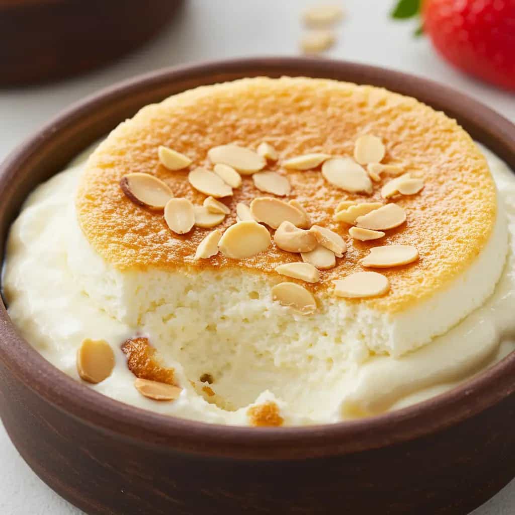 Creme de Amêndoas com Morangos ao Forno