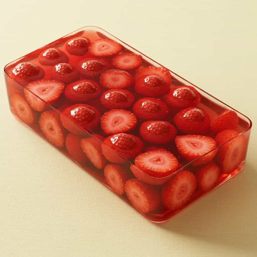 Creme de Morango com Gelatina