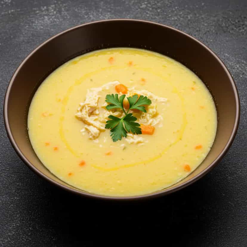 Foto deliciosa de Cremosa Sopa de Frango com Cenoura e Batata pronta para servir - Sopas & Caldos