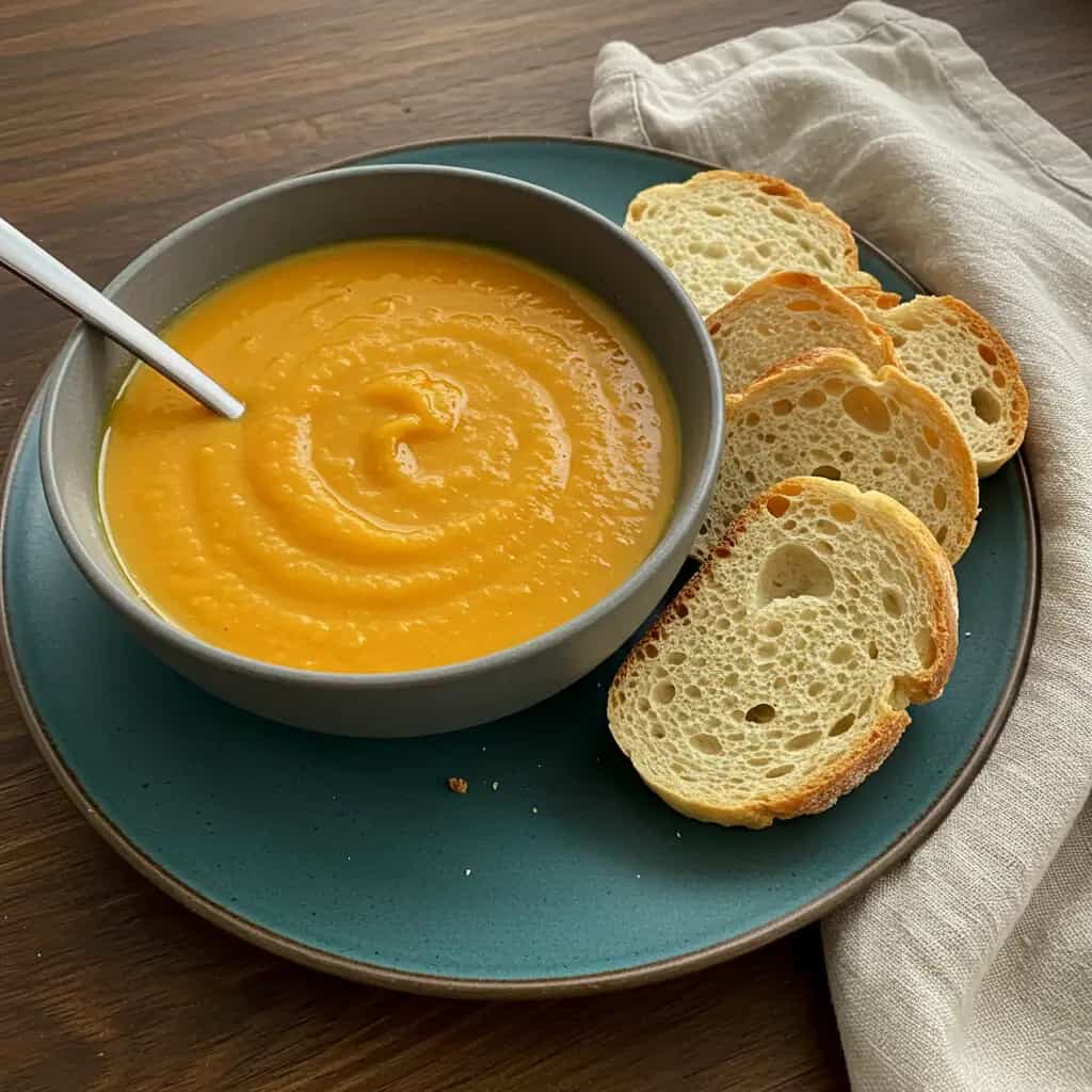 Cremosa Sopa de Mandioquinha com Carne Moída