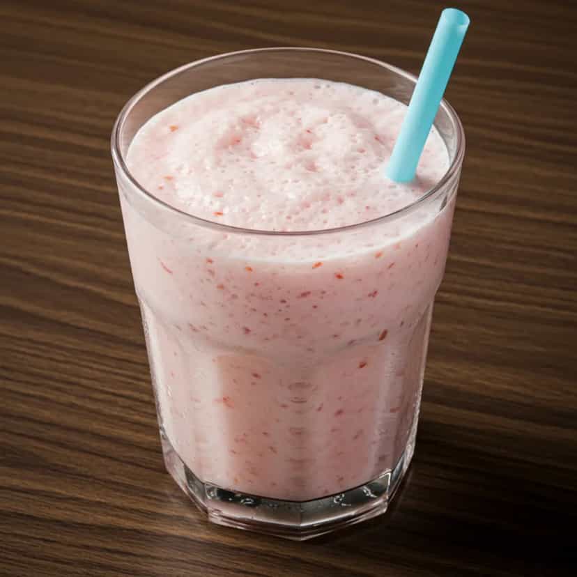 Foto deliciosa de Cremoso Caipifruta de Morango pronta para servir - Bebidas Brasileiras