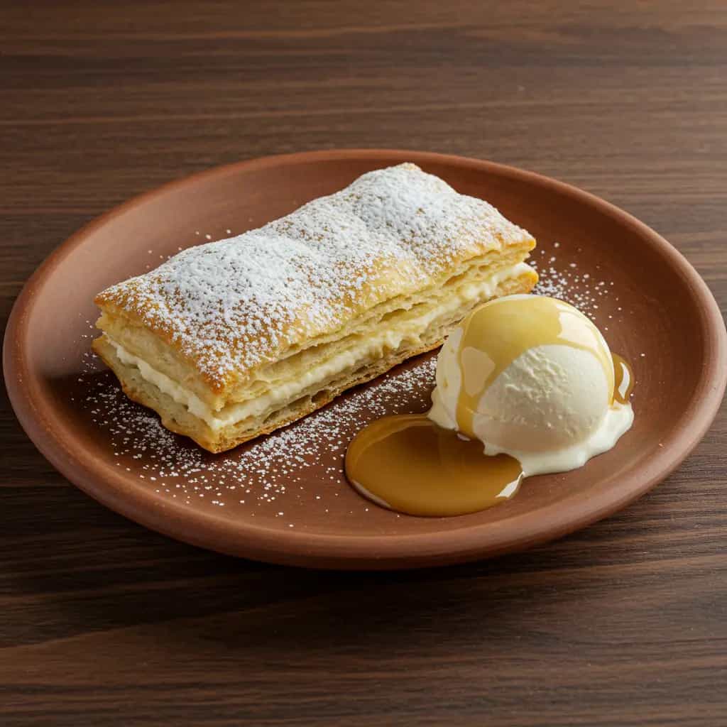Crepes de Banana Caramelizada com Phyllo