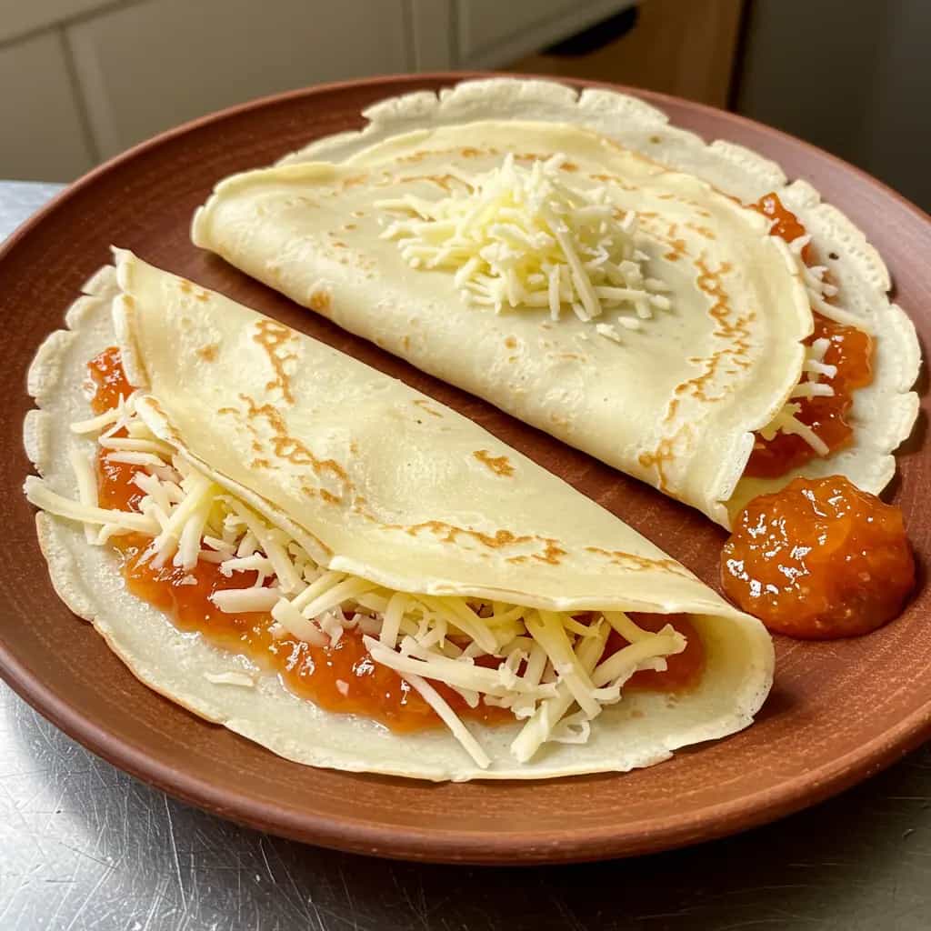 Crepes Light de Goiabada com Mussarela