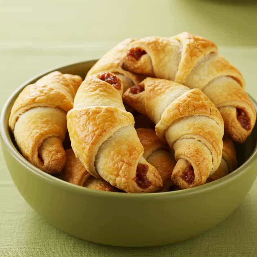 Foto deliciosa de Croissants Caseiros: Receita Tradicional pronta para servir - Brunch