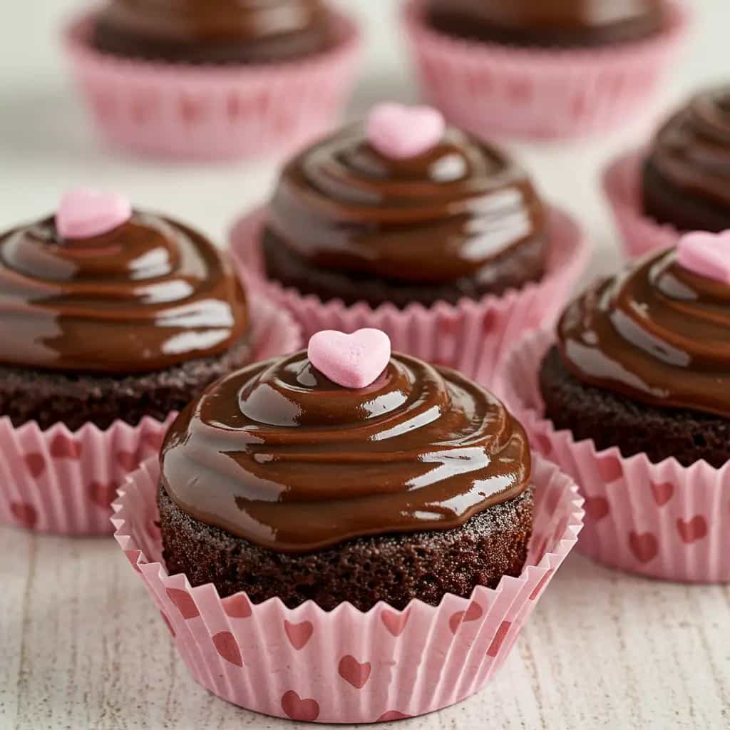 Cupcakes de Chocolate com Brigadeiro Cremoso
